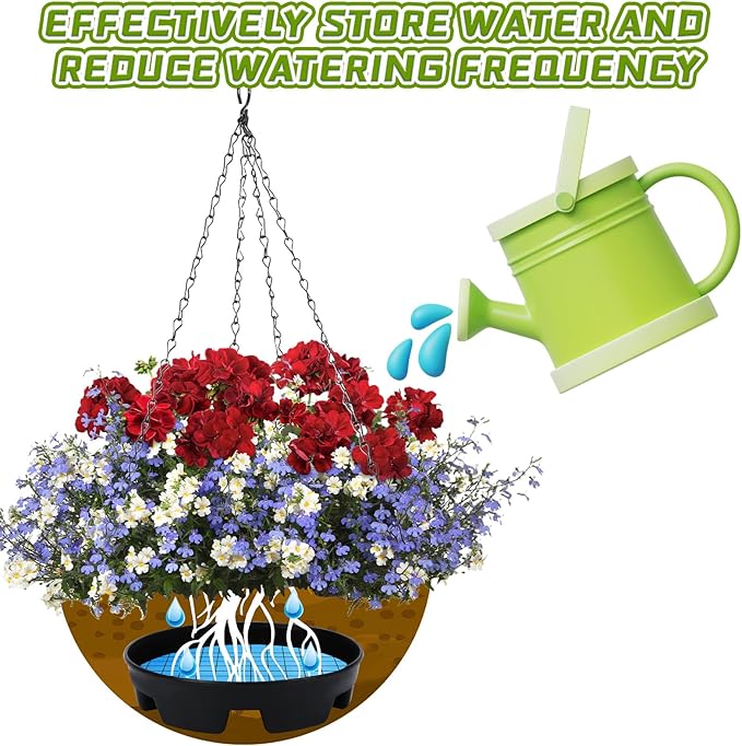 UPINS 6 Pcs Invisible Self Watering Planter, 6.7 Inches Insert Auto Plant - Image 3