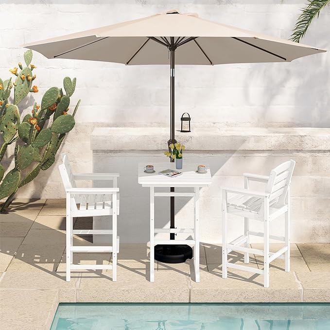 SERWALL 4 Pieces Outdoor Patio Bar Set by SERWALL