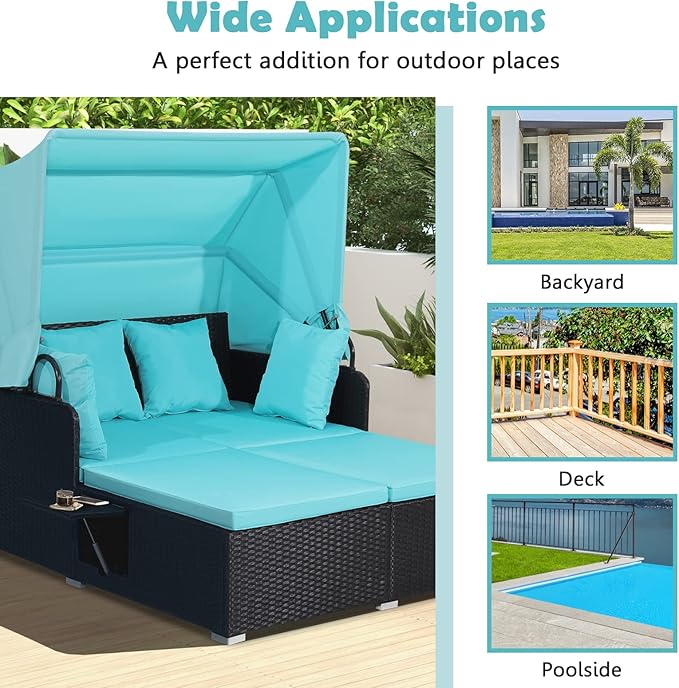 Tangkula Patio Rattan Daybed - Image 9