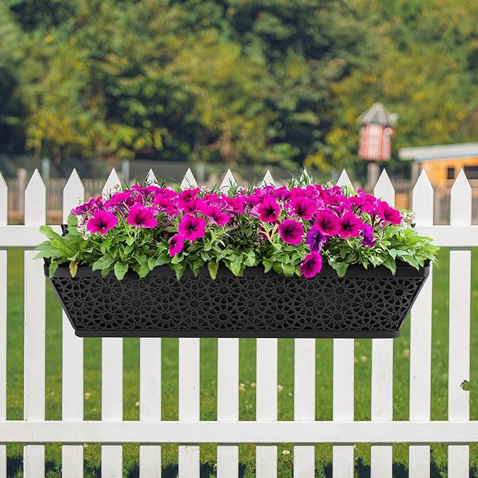 Adnee 4 Pcs 30 Inch Fabric Plant Window Box Liners-Rectangular Non-Woven - Image 7