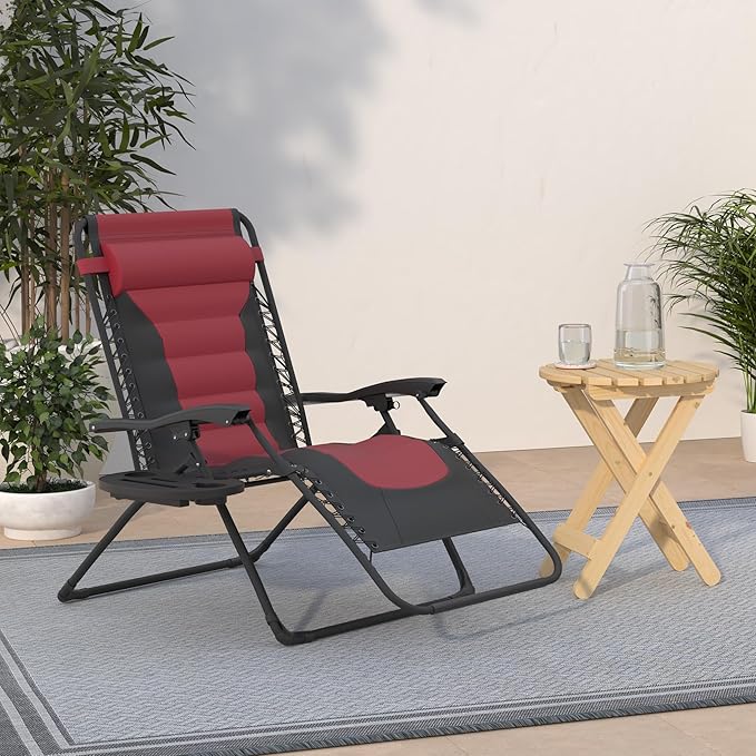 Best Choice Products Oversized Padded Zero Gravity Chair, Folding Outdoor Patio - Image 2