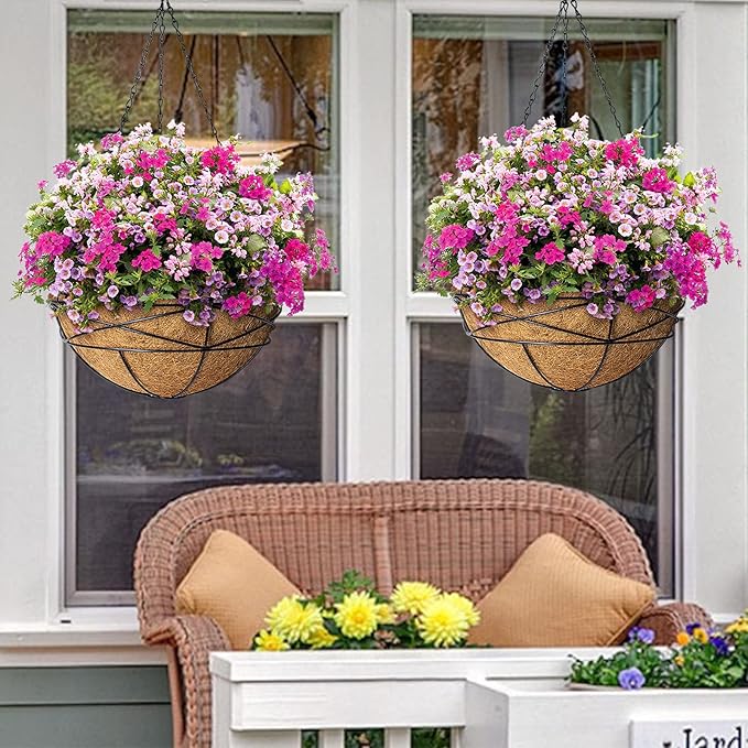 2 Pack 10 Inch Hanging Planters - Image 6