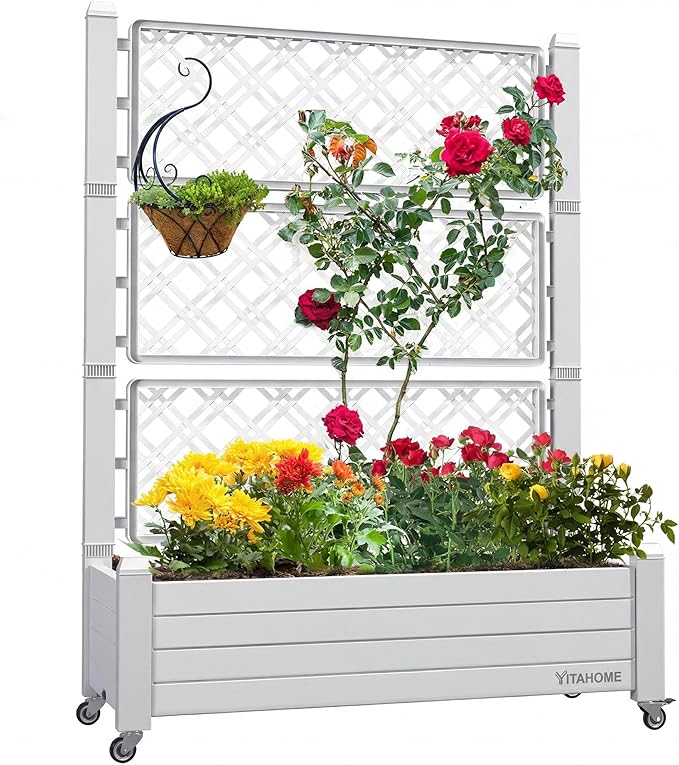YITAHOME 43.3x17.7x61 in Planter Trellis Box by YITAHOME