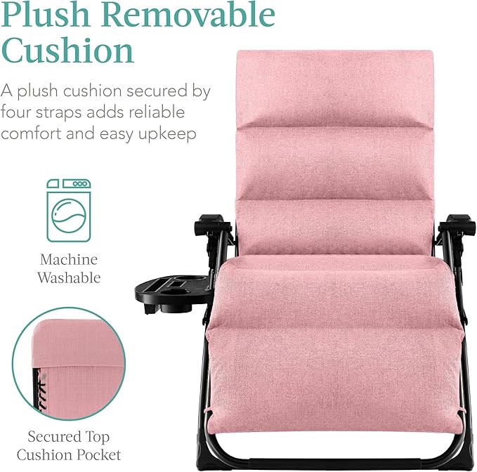 Best Choice Products Oversized Zero Gravity Chair, Folding Outdoor Patio - Image 3
