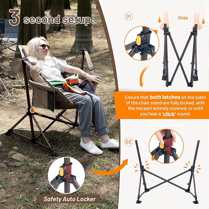 TIMBER RIDGE Hammock Camping Chair, Oversized Swinging Chair - Image 12