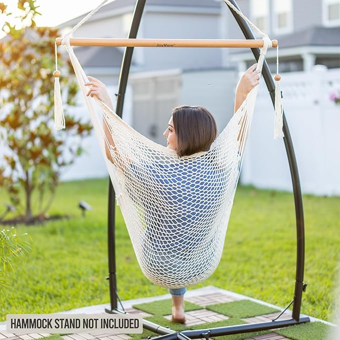 JoyView Hammock Chair with Spreader Bar Caribbean Hammock Swing Chair 300 LBS - Image 7