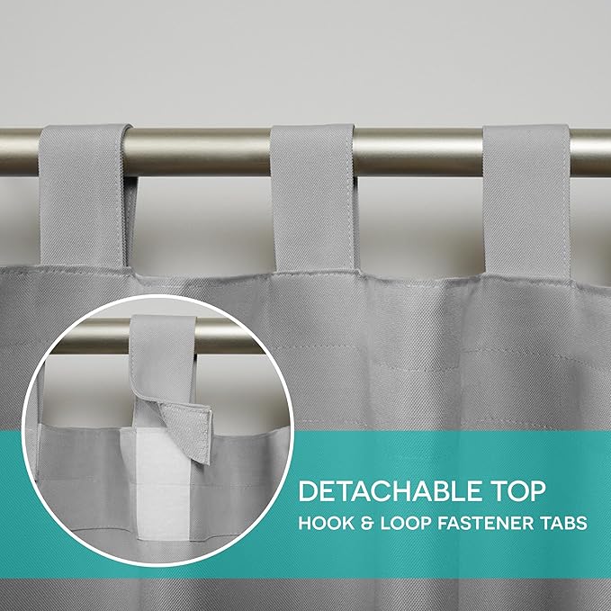 Exclusive Home Cabana Solid Indoor/Outdoor Light Filtering Hook-and-Loop Tab - Image 7