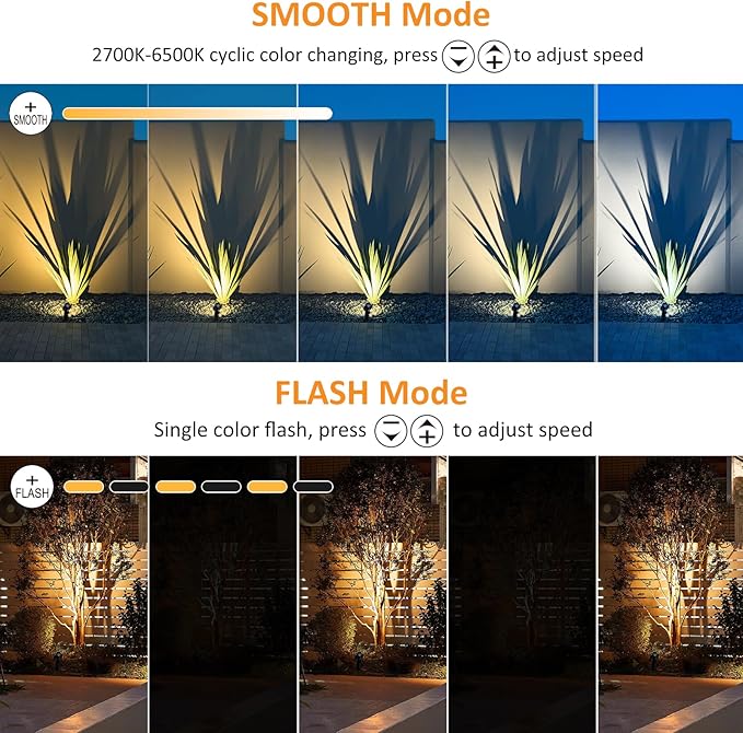 CLY Solar Landscape Spotlights, Solar Lights Outdoor IP66 Waterproof, Remote - Image 3