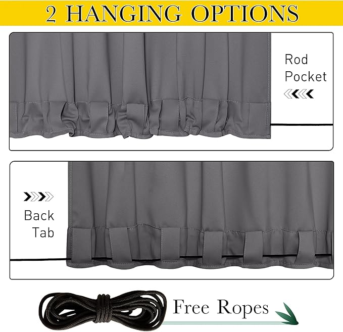 NICETOWN 2 Panels Weighted Blackout Curtains - Image 6
