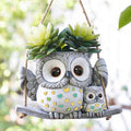Swing Owl Hanging Planters for Indoor Plants, Cute Small Succulent Pots by Saysmile