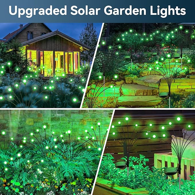 Solar Garden Lights Outdoor Waterproof, 4 Pack 32 LED Swaying Light Firefly - Image 5