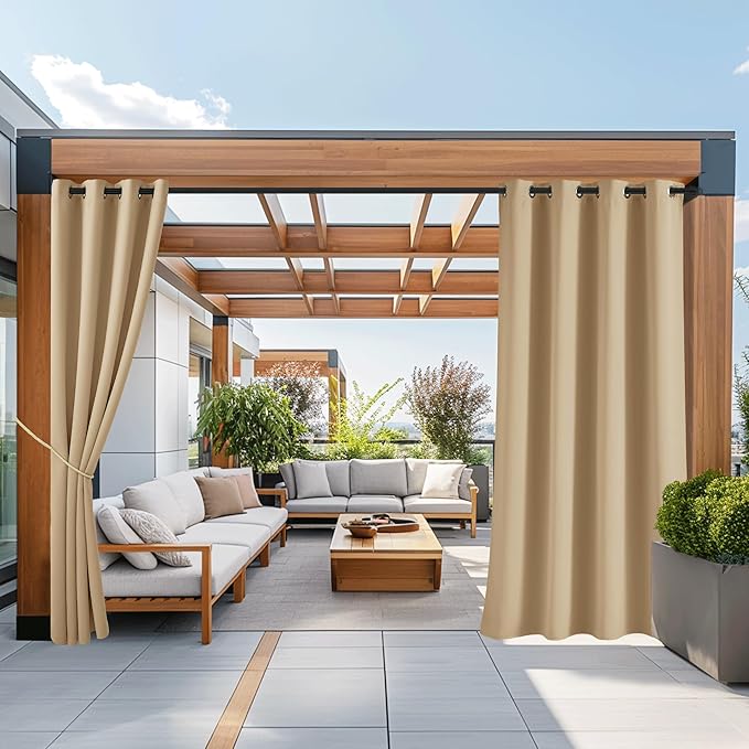 NICETOWN 2 Panels Outdoor Curtains by NICETOWN