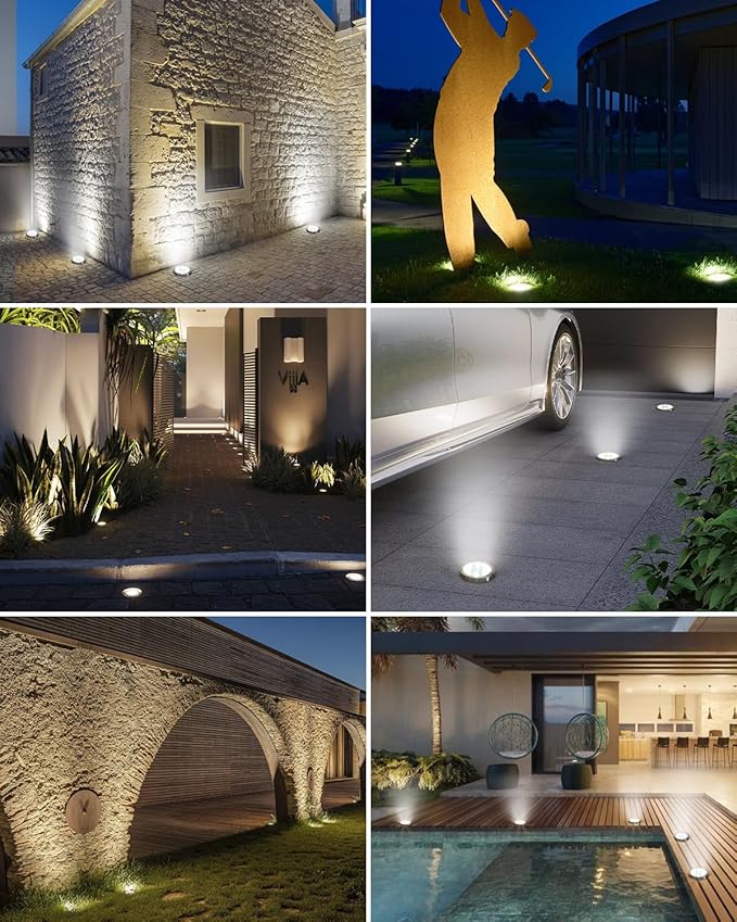 btfarm 12 Pack Solar Lights Outdoor, 8 LED Solar Ground Lights IP65 Waterproof - Image 7