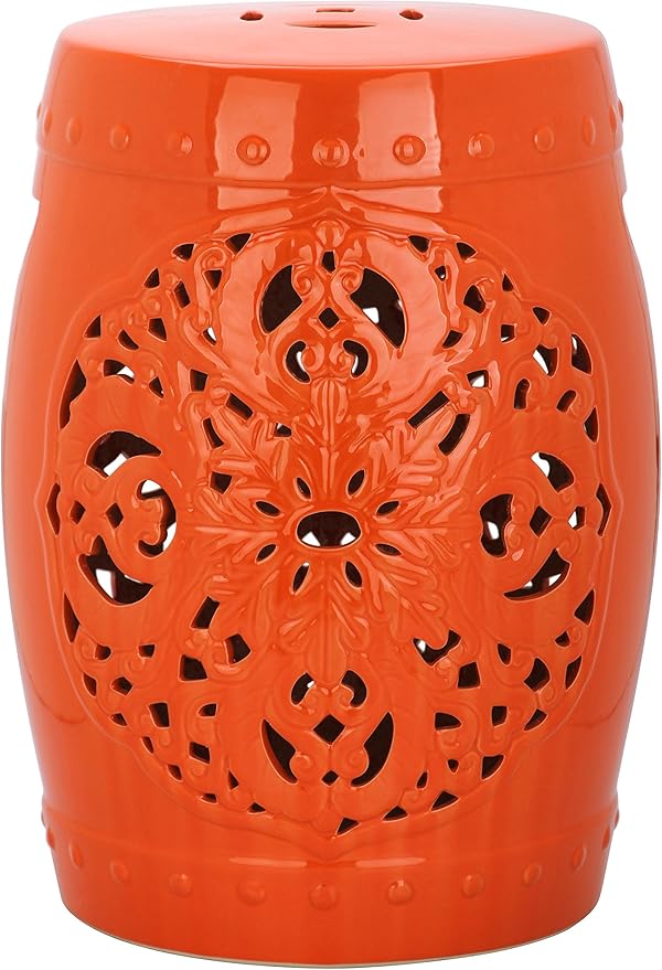 Safavieh Flora Glazed Ceramic Decorative Garden Stool - Image 6