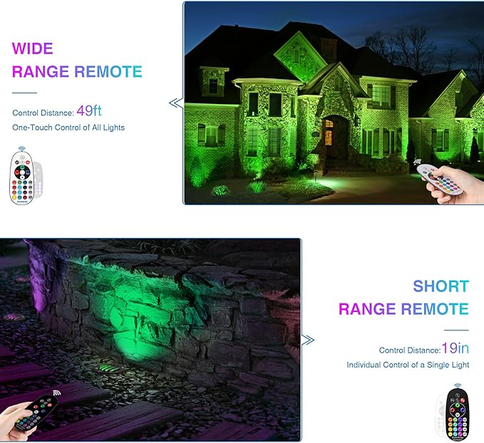 SUNVIE RGBW Well Lights Landscape LED In Ground Color Changing Low Voltage Well - Image 3
