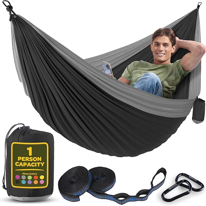 Durable Hammock 400 lb Capacity, Nylon Camping Hammock Chair by Sewanta