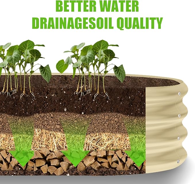 Land Guard 8×2×1ft Galvanized Raised Garden Bed Kit, 108 Gallon Capacity Raised - Image 5
