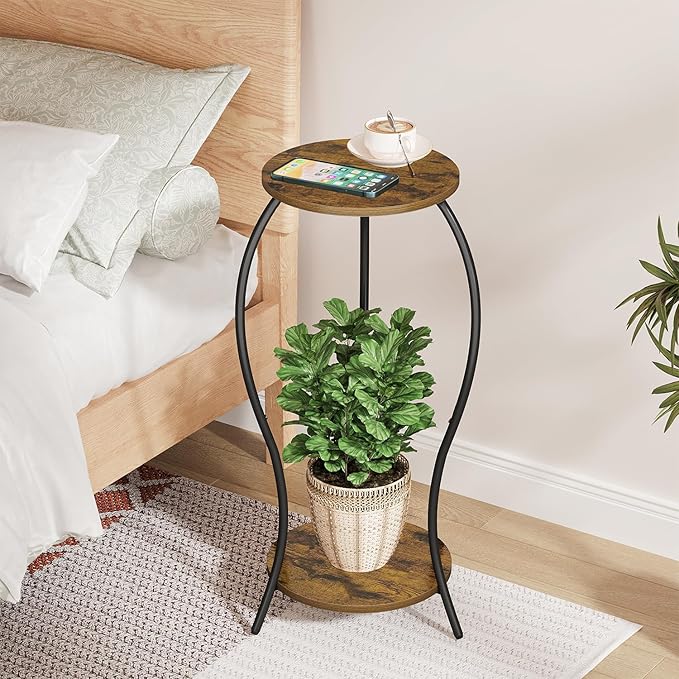 Plant Stand Indoor, 2 Tier Round Tall Plant Stand, Flower Pot Stand, Plant - Image 8