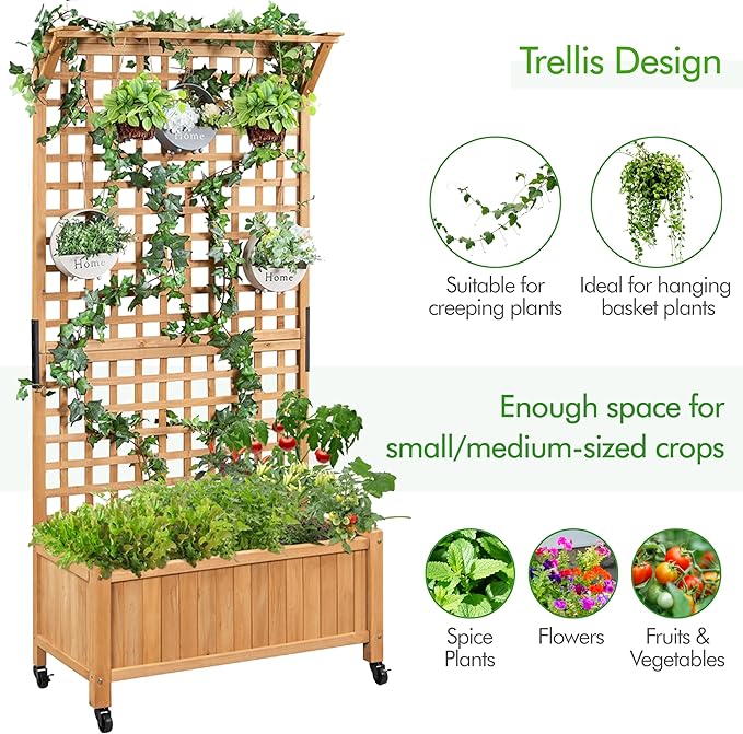Yaheetech 72" H Horticulture Garden Planter - Image 4