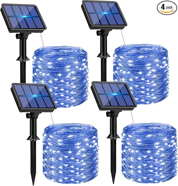 4 Pack Solar String Lights for Outside by btfarmdecorativelighting