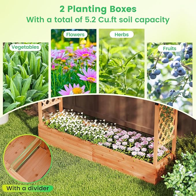 Giantex Set of 2 Raised Garden Bed - Image 9