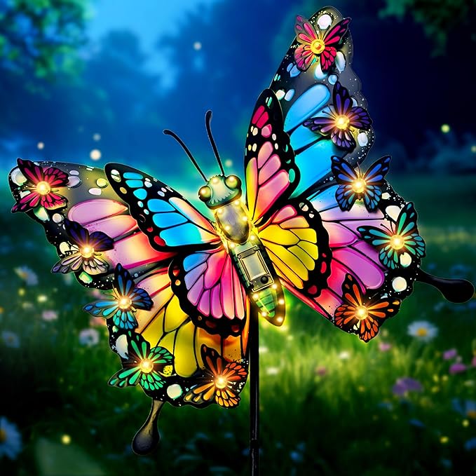 Hexagram Butterfly Garden Decor, Butterfly Solar Lights by Hexagram