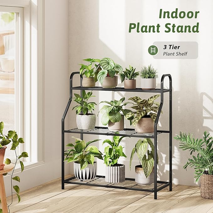 Plant Stand Outdoor 3 Tier Plant Stand Metal Plant Stands Waterproof Plant - Image 2