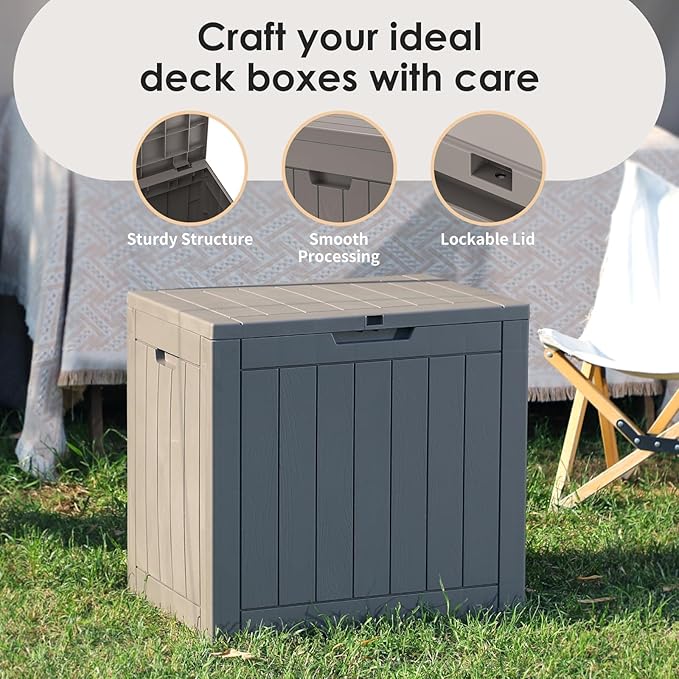 DRATO Deck Boxes, 30 Gallon Outdoor Storage Box - Image 4