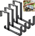 4 Pack Window Box Brackets, No Drill Adjustable Planter Box Brackets, Heavy by Cozcty