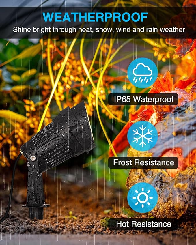 SUNVIE Dusk to Dawn Outdoor Lighting 120V LED Spot Lights Outdoor Landscape - Image 3