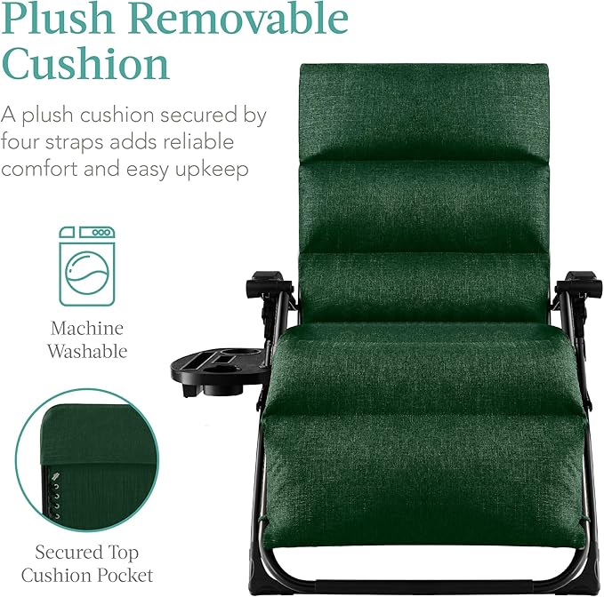 Best Choice Products Oversized Zero Gravity Chair, Folding Outdoor Patio - Image 3