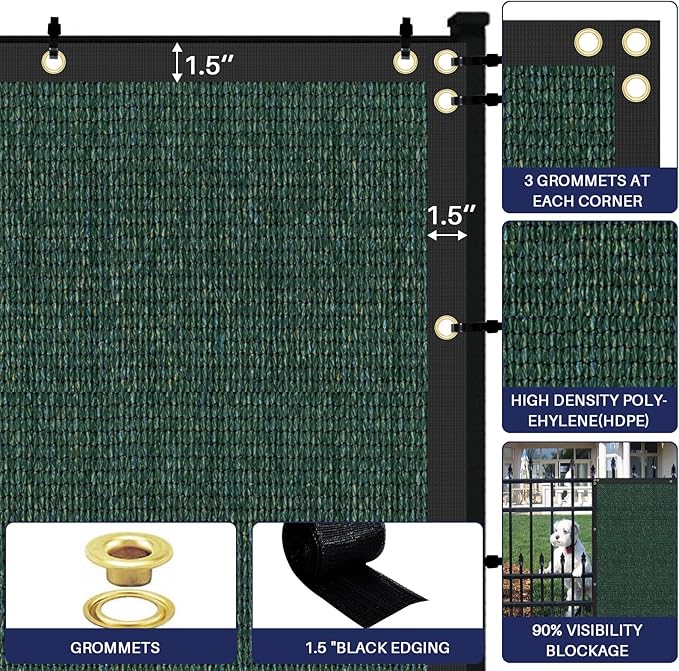 Windscreen4less Privacy Fence Screen Heavy Duty Windscreen Fencing Mesh Fabric - Image 4