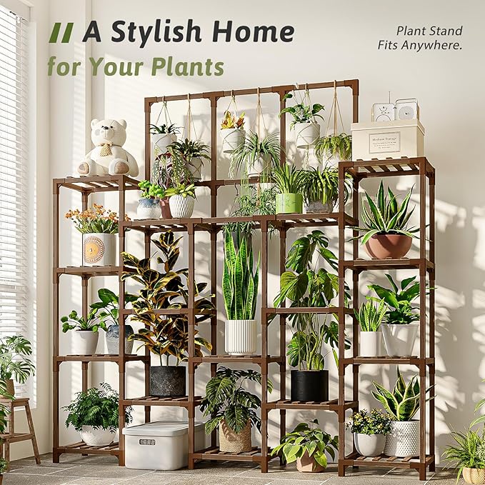 Plant Stand Indoor Outdoor 63" Tall Plant Shelf - Image 2