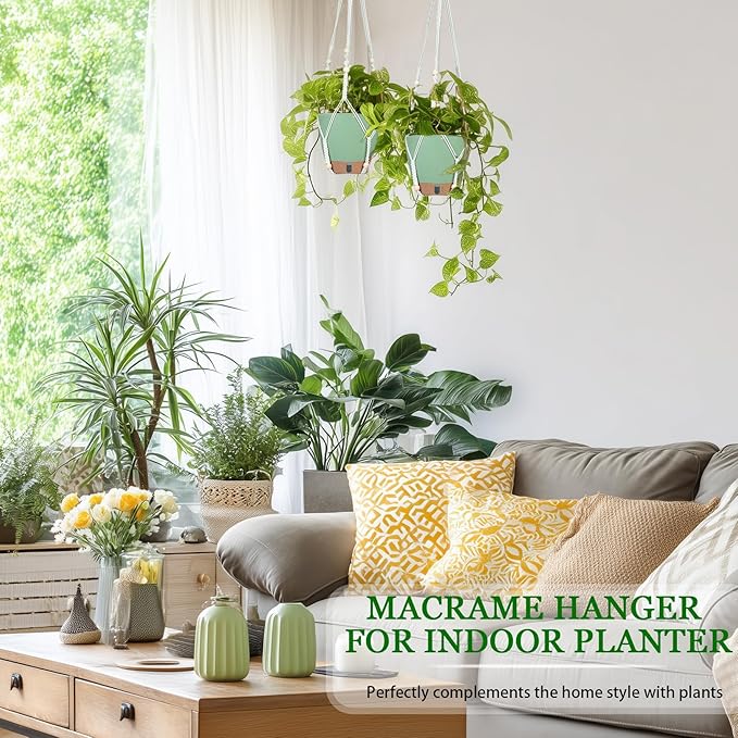 Hanging Planter for Indoor Plants 8 Inch, 2 Pack Self Watering Hanging Baskets - Image 4