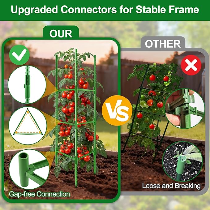 WAENLIR 3-Pack Tomato Cage for Garden, Plant Stakes for Pots, Durable Tomato - Image 5