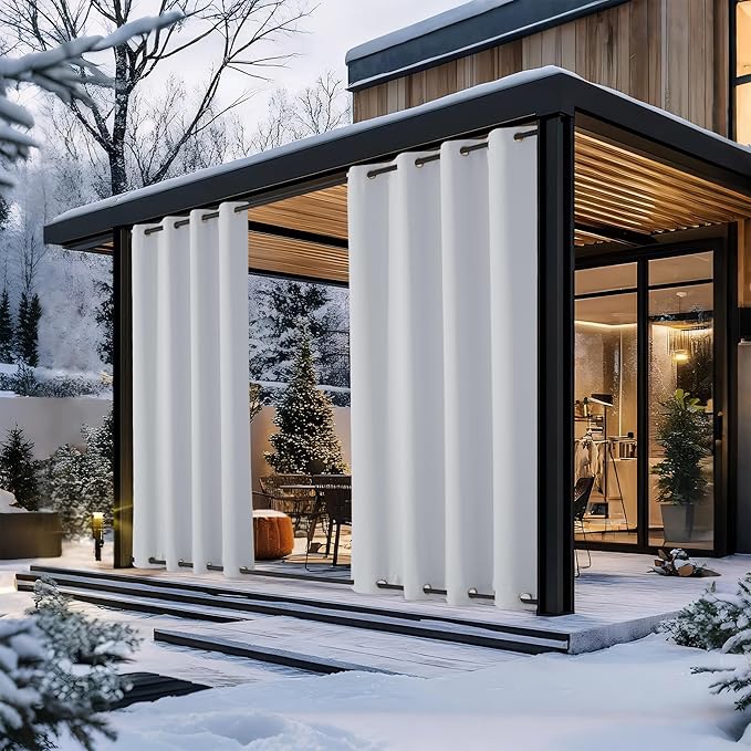 NICETOWN 2 Panels Outdoor Curtains Waterproof - Image 8