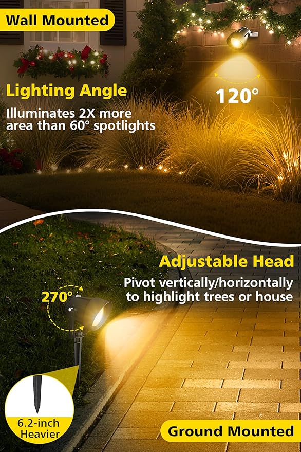 T-SUN Dusk to Dawn Outdoor Lighting, Flag Spot Lights - Image 6