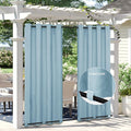Easy-Going Linen Look Outdoor Curtains Waterproof Windproof Porch Curtains by Easy-Going