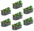 A ANLEOLIFE 7-Set 8X4X2 ft Galvanized Raised Garden Bed Kit, Oval Metal Deep by AAnleolife