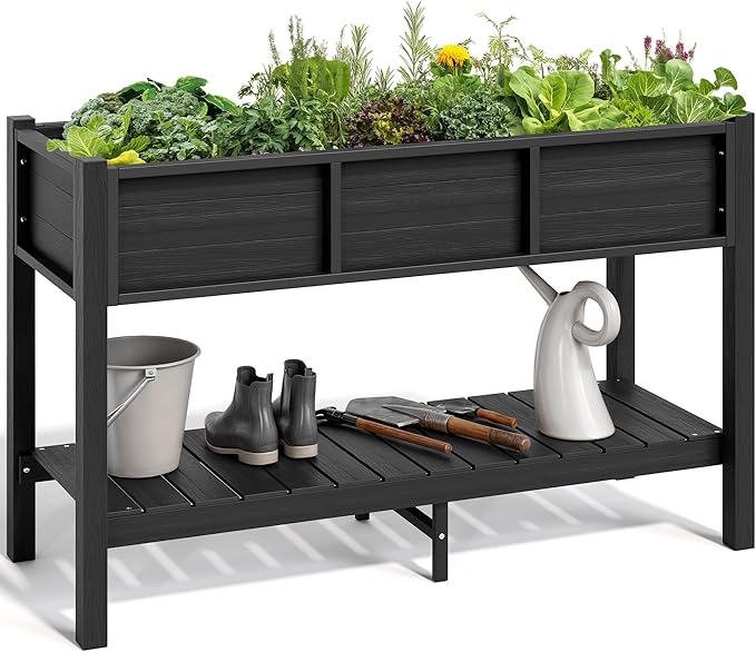 YITAHOME 48x18x30in Raised Garden Bed HDPE, Weather-Resistant Poly Lumber by YITAHOME