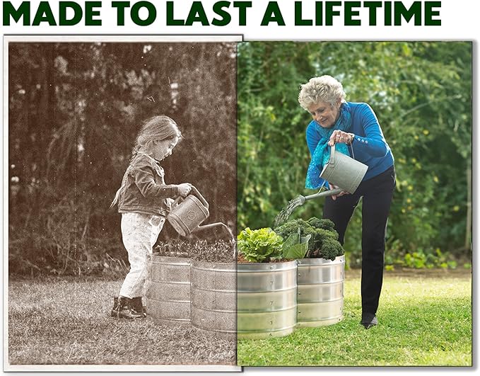 Plant & Plot Galvanized Raised Garden Beds Outdoor // 3×3×1 ft Planter Raised - Image 2