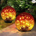 2 Pack Garden Solar Lights Outdoor Decorative, 60 LED Gradient red Cracked by Keevvon
