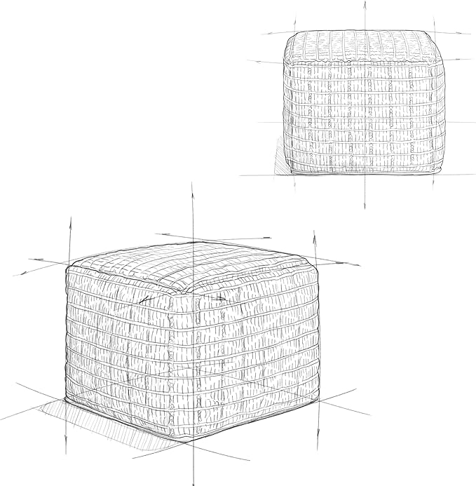 SIMPLIHOME Noreen Square Pouf - Image 10