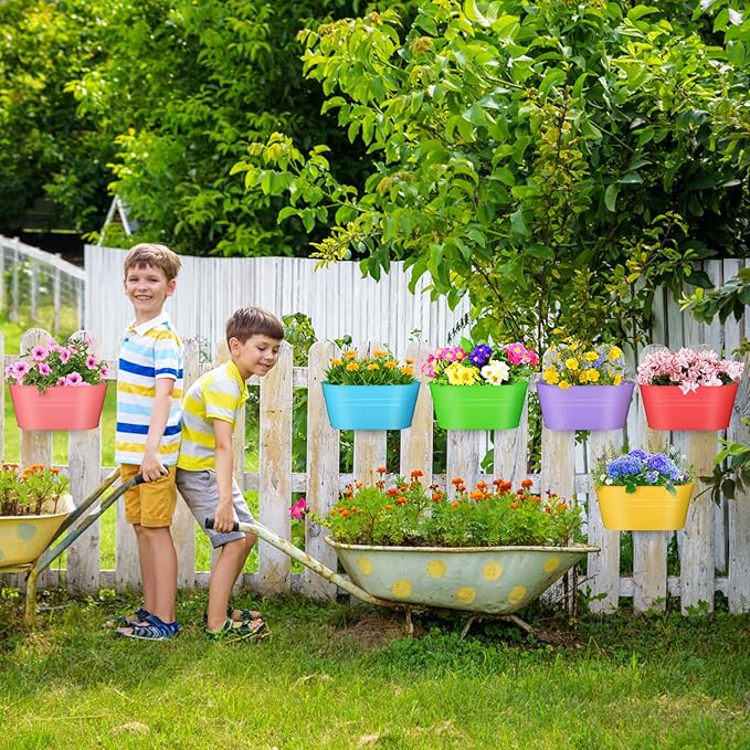 MADHOLLY Railing Planter with Drainage Holes - Image 2
