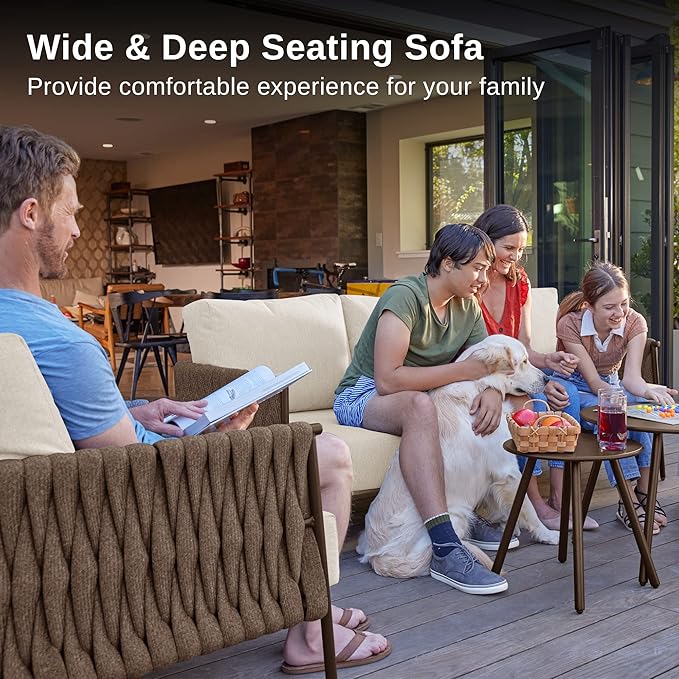 EAST OAK Life Chatter Patio Furniture Set 5 Pieces, Outdoor Furniture 5-Seat - Image 2