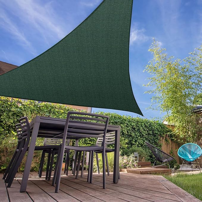 E&K Sunrise 6' x 6' x 6' Sun Shade Sail Triangle Canopy Shade Cover UV Block - Image 7