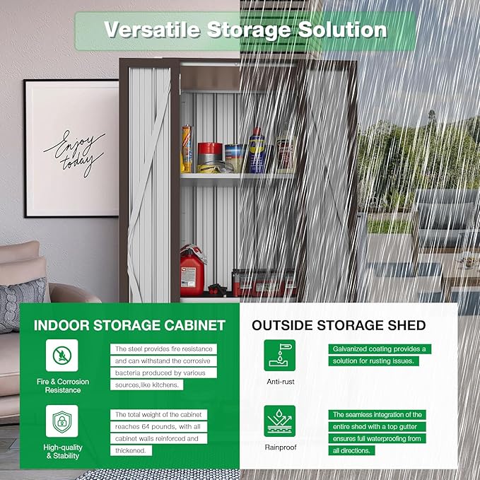 AECOJOY Outdoor Storage Cabinet Waterproof - Image 2
