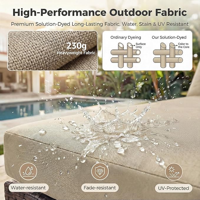 NICESOUL 9 Piece Modern Extra-Large Outdoor Patio Sectionals - Image 9