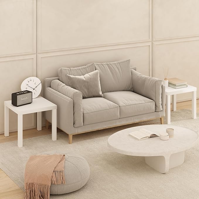Furinno Classic Coffee Table Set of 2, Square Modern Coffee Table - Image 3