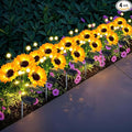 6 Pack Sunflower with Firefly Lights, Solar Lights Outdoor Garden Decor by EDOF